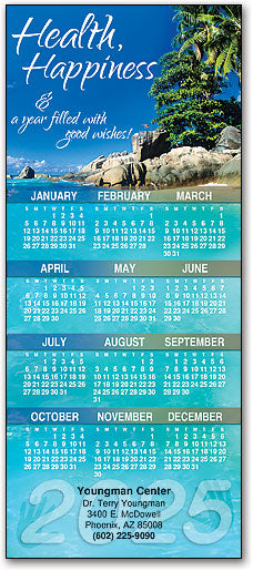 Blue Health and Happiness Promotional Calendar