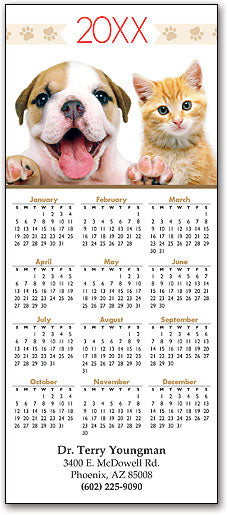 Bulldog And Kitty Promotional Calendar