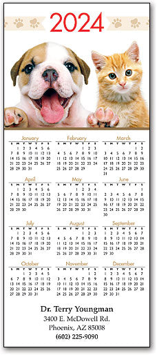 Bulldog And Kitty Promotional Calendar