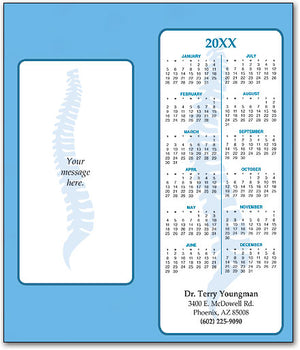 Chiro Ornaments Tear-off Calendar Card with Envelope