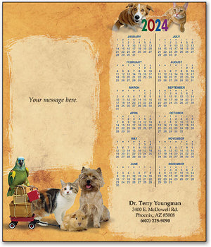 Joyful Greetings Pets Tear-off Calendar Card with Envelope