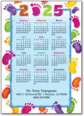 Colorful Foot Border Postcard Calendar