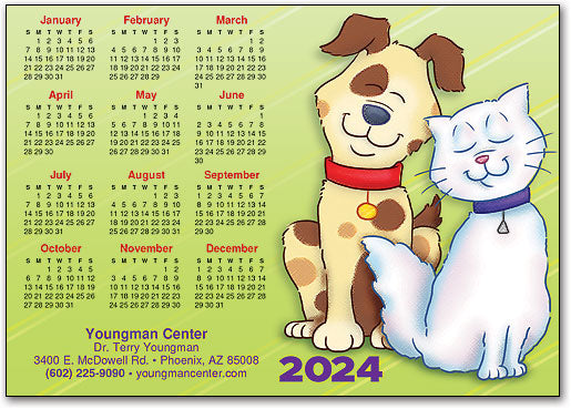 Happy Pets Calendar Postcard