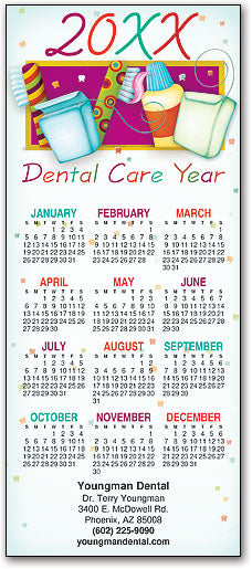 Colourful Fun Dental Promotional Calendar