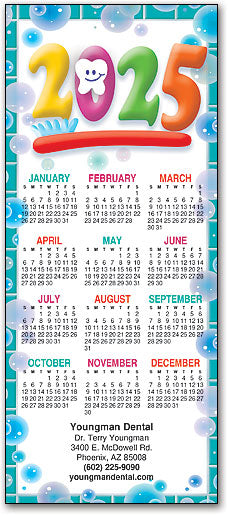 Bubble Dental Promotional Calendar