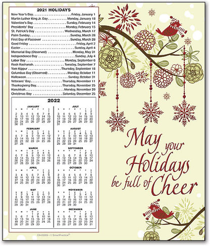 Treetop Cheer Tear-Off Calendar Card with Envelope