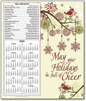 Treetop Cheer Tear-Off Calendar Card with Envelope