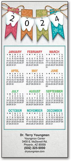 Banner With Bows Promotional Calendar