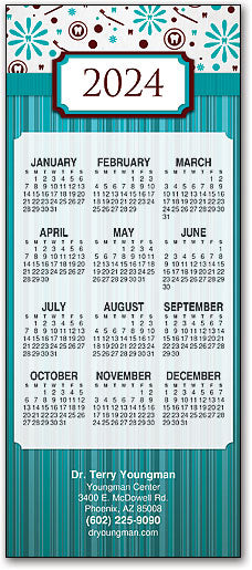 Poppy Pattern Promotional Calendar