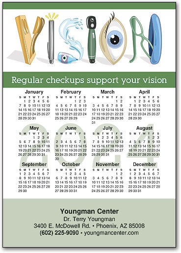 Clever Eye Visual Customisable Calendar Postcard