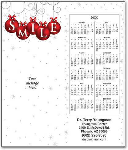 Smile Bulbs Tear-off Calendar Card With Envelope