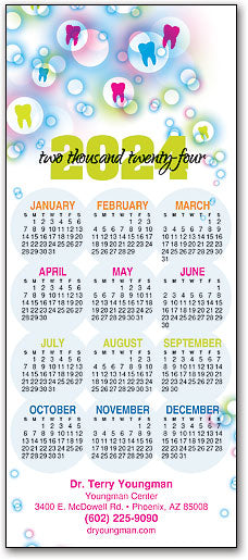 Teeth And Bubbles customisable Promotional Calendar