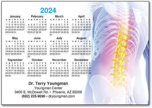 Spine of Gold Postcard Calendar
