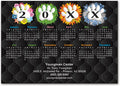 Wreaths of Seasons Calendar Postcard