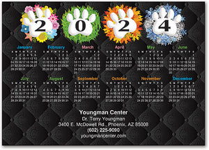Wreaths of Seasons Calendar Postcard