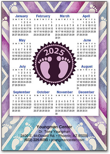 Chevron Charm Calendar Postcard