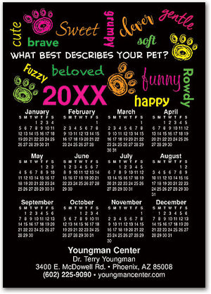 My Pet Is ... Postcard Calendar