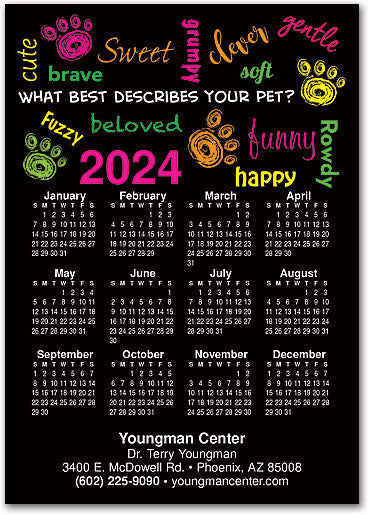 My Pet Is ... Calendar Magnet