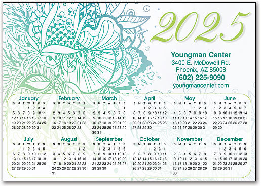 Botanical Bliss Postcard Calendar