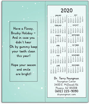 Peppermint Smile Tear Off Calendar Card with Envelope