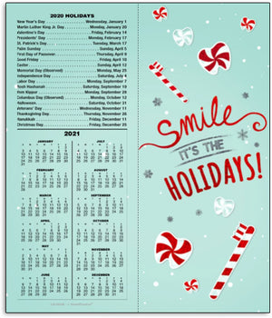 Peppermint Smile Tear Off Calendar Card with Envelope