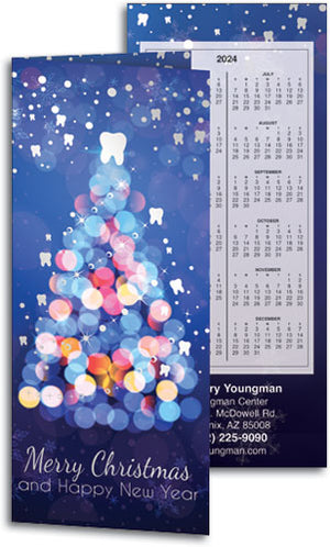 Tree of Lights Tear Off Calendar Card With Envelope