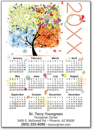 Dazzling Leaves Postcard Calendar