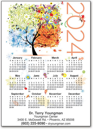 Dazzling Leaves Postcard Calendar