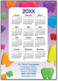 Multicolored Molars Postcard Calendar