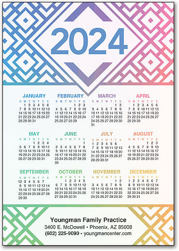 Maze of Prosperity Postcard Calendar