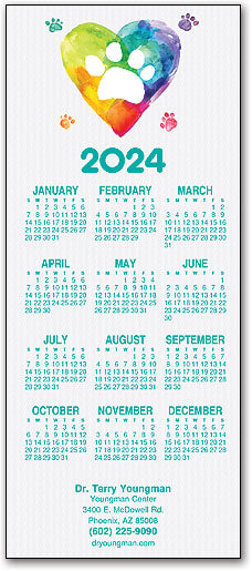Paw Heart Promotional Calendar