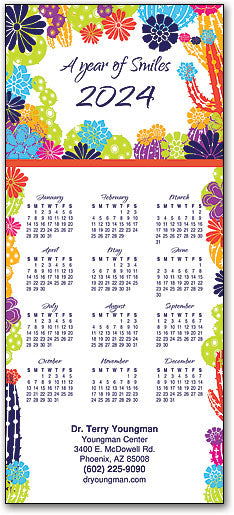 Cactus Smiles Tri-fold Calendar with Envelope