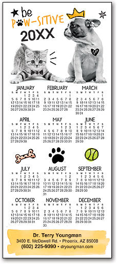 Be Pawsitive Promotional Calendar