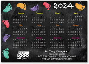 Vivid Footprints Calendar Magnet