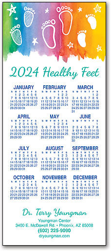 Color Wash Feet Promotional Calendar