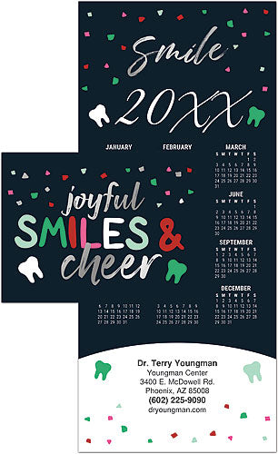 Joyful Smiles Tri-fold Calendar Greeting Card with Envelope