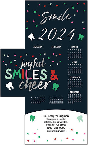 Joyful Smiles Tri-fold Calendar Greeting Card with Envelope