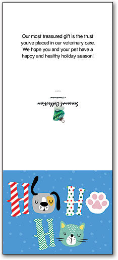 HoHo Holidays Greeting Card Tri-Fold Calendar