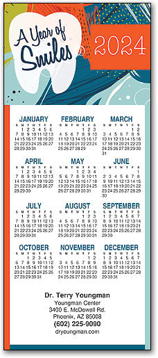 Modern Colour Block Promotional Calendar