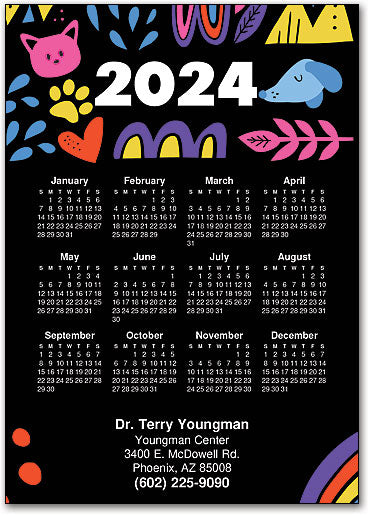 Animal Colours Postcard Calendar