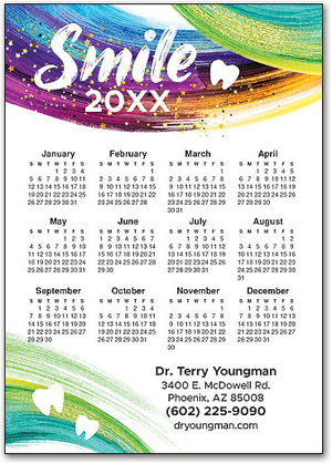 Colourful Smile Postcard Calendar