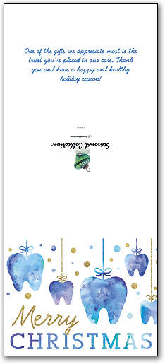 Ornamental Teeth Tri-Fold Calendar Card with Envelope
