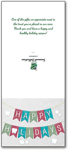Banner with Bows Tri-Fold Calendar Card with Envelope