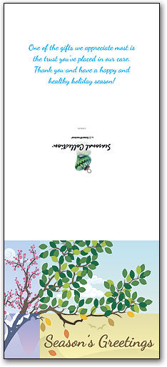 Year In Bloom Tri-Fold Calendar Card with Envelope