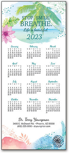 Season Splashes Tri-Fold Calendar Card with Envelope