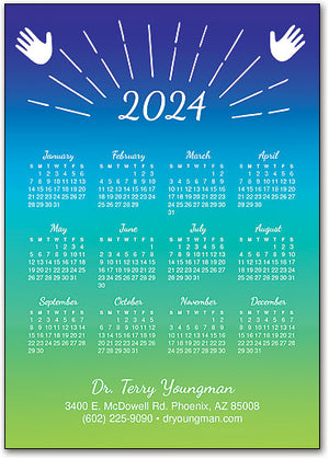 Bright Hands Calendar Magnet