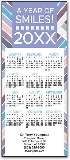 Colorful Stripes Promotional Calendar