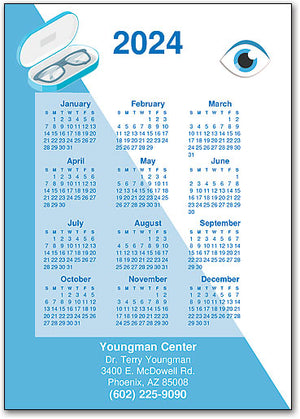 Healthy Eyes Calendar Magnet