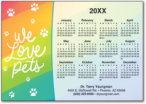 Rainbow Pets Calendar Restix