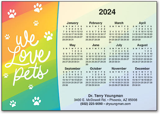 Rainbow Pets Calendar Restix